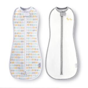 Two NWT Woombie Swaddler Comfort & Harmony Perfect Peanut 0-3 Months